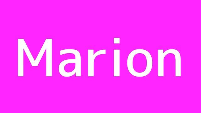 How to say Marion in Spanish