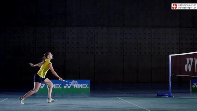 Badminton: Umsprung (seitlich)