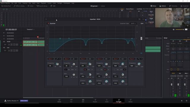 Davinci Resolve 16 How to make a EQ preset in fairlight inside  Davinci Resolve 16