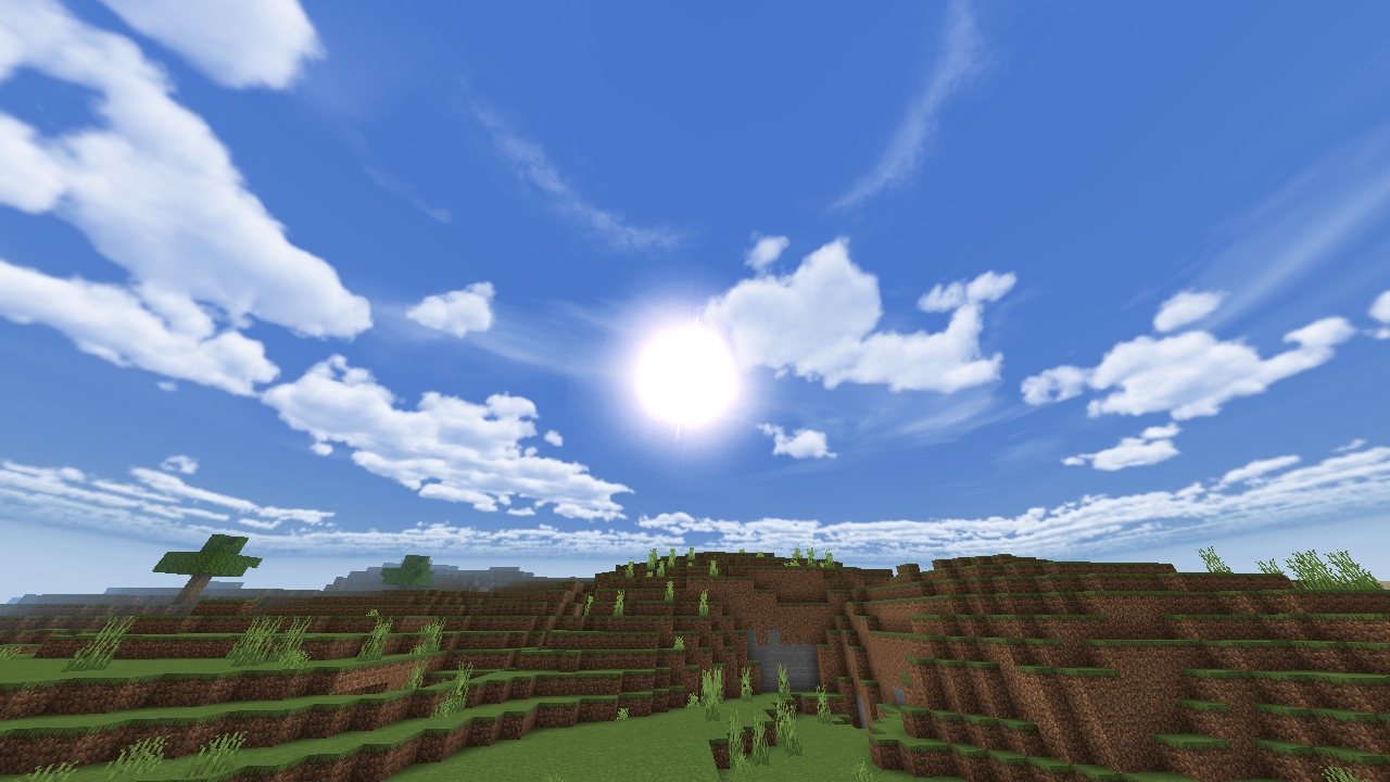 Настоящие небо в minecraft bedrock😱