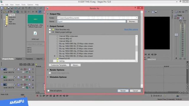 Cara Export Video dari Aplikasi SONY VEGAS PRO | SONY VEGAS