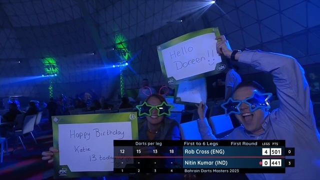 Rob Cross vs Nitin Kumar - 2023 Bahrain Darts Masters - Round 1