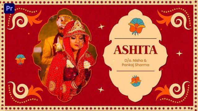 Indian Wedding Digital Invitation Slideshow Premiere Pro Template