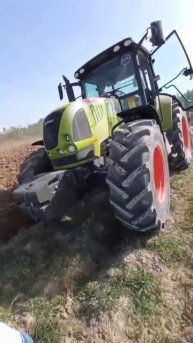 пахота на тракторе CLAAS#traktor CLAAS Arion