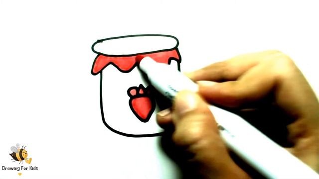 Draw Strawberry Jam | суретқұлпынай джемі | Qulupnay murabbosini torting  | Рисуем клубничный джем