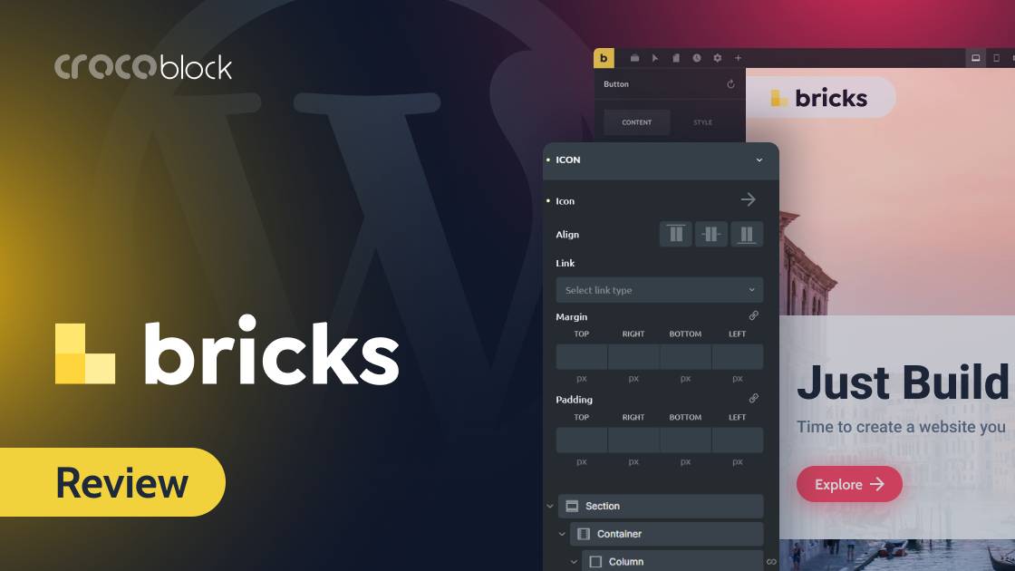 Краткий обзор внутреннего интерфейса Bricks builder для Wordpress