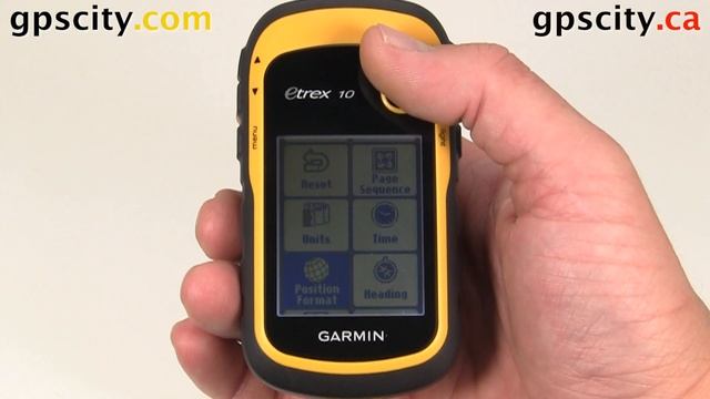 Route Settings in the Garmin eTrex 10