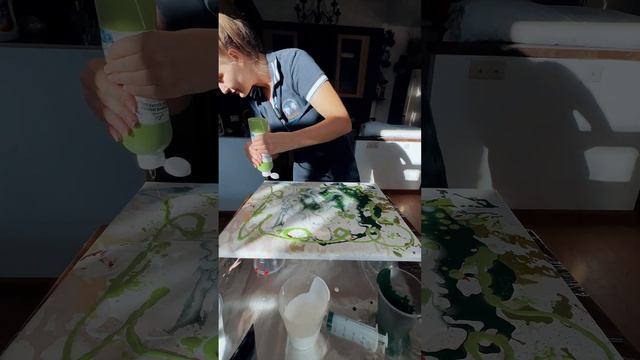 Прикольная картина для привлечения денег техникой Флюид Арт 🎨 #картина #fluidart #рисование
