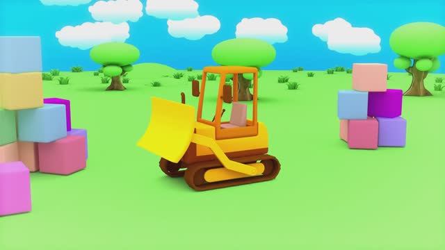 Творческий конструктор - Бульдозер | Развивающий мультфильм для малышей | Серия 8
