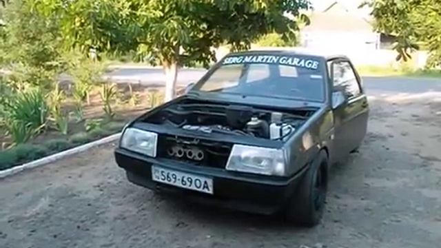 230 л.с. на ВАЗ 2108 Мощный первый запуск