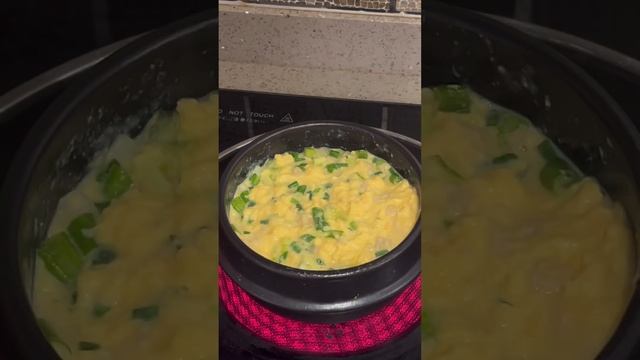 Korean steamed egg with minced meat 韩国肉末蒸蛋