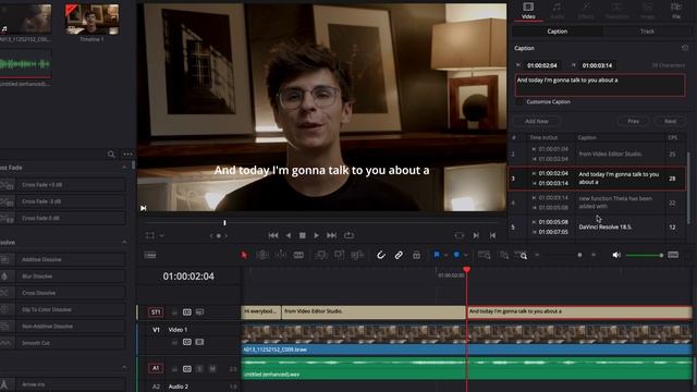 AI Auto-Caption in Davinci Resolve