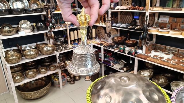 Тибетский колокольчик и варджа - 8 см / Dorje bell with vajra / shamanic.moscow