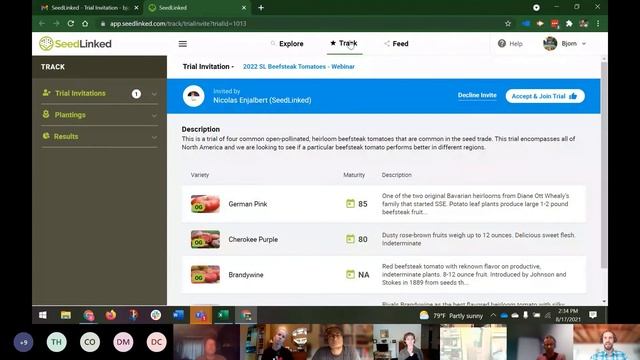 SeedLinked Trial Manager Webinar - August 17, 2021