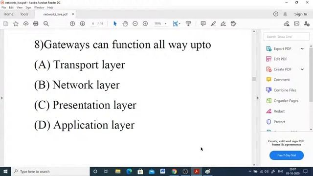 UGC NET Computer Science | Mock Test | Computer Networks