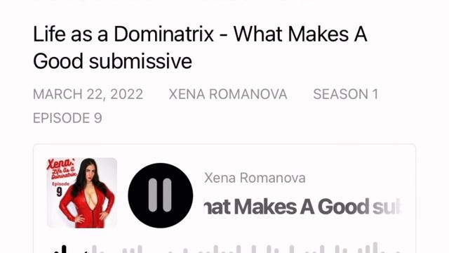 Xena: Life As A Dominatrix: What Makes A Good submissive