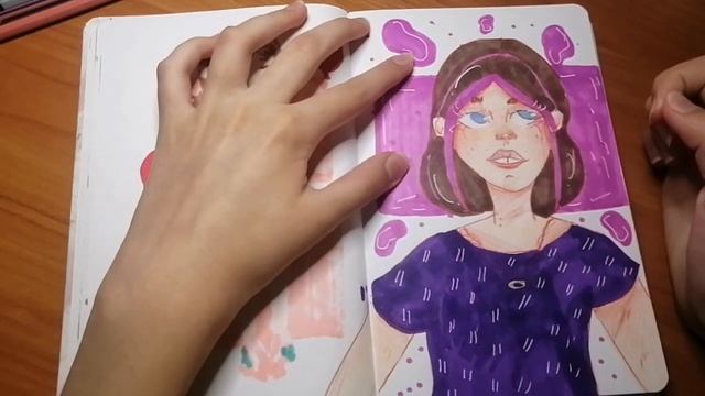 🦋Обзор скетчбука 🦋🌧️#скетчбук