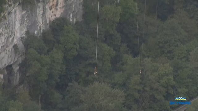 22.08.2019 SkyPark Сочи прыжок моего друга Валеры с 207 метров