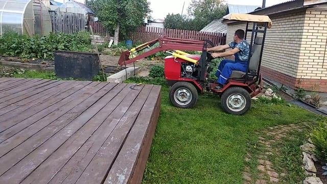 Мини трактор погрузчик фронтальный переломка