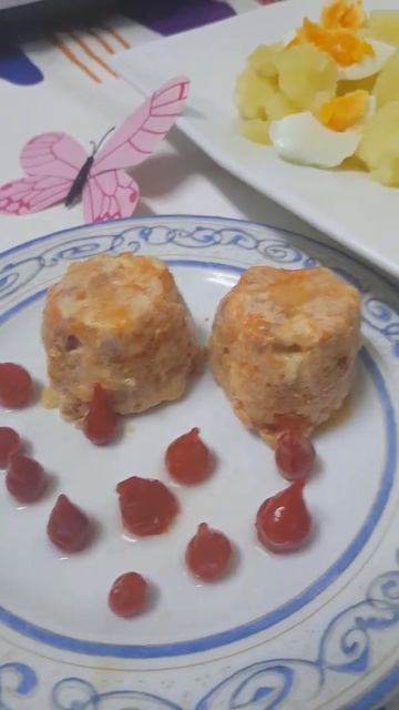 Pastel de pollo y verduras en el varoma, 3 platos a la vez @recetasfacilesmonsieurcuisine