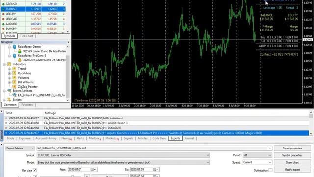 EA BRILLIANT PRO Unlimited MT4 System Metatrader 4 Expert Advisor Robot Trading