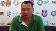 Старший тренер "Нива-В" (Вінниця) Юрій Солов'єнко на післяматчевій прес-конференції 9 вересня 2017