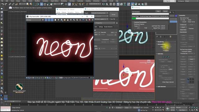 NEON SIGN, Học 3D CƠ BẢN DÀNH CHO NGƯỜI MỚI, Cách người chuyên nghiệp vẽ nhanh, #3dcanban