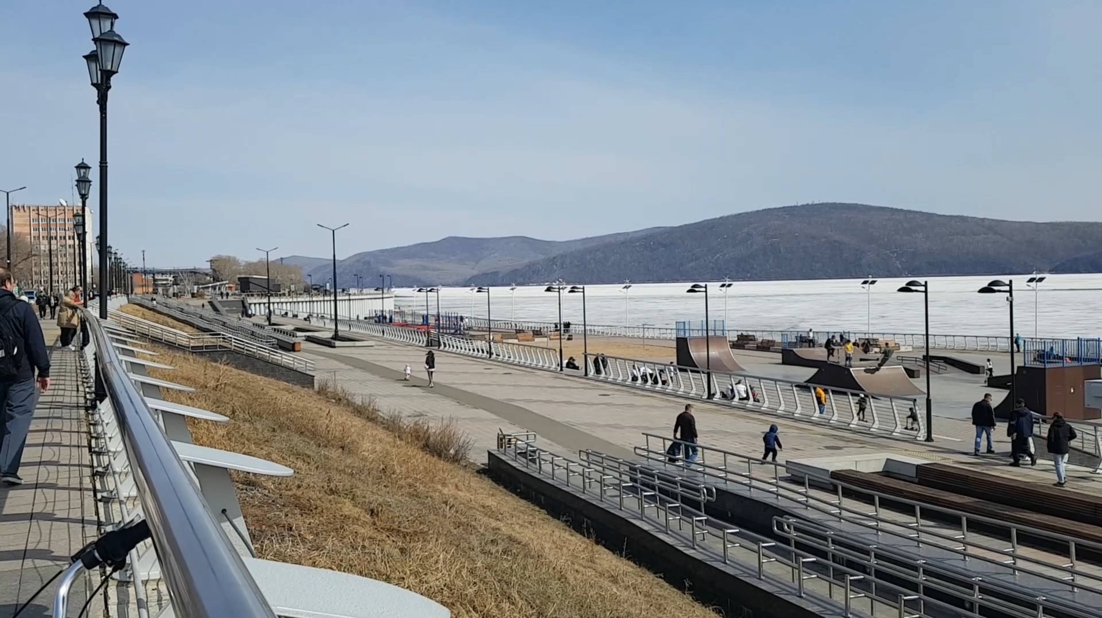 Комсомольск-на-Амуре Новая набережная от Речного вокзала до автошколы ДОСААФ