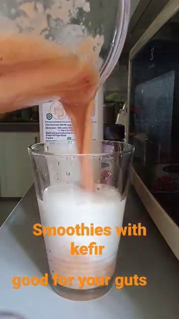 smoothie dengan kefir ....Sumber probiotics Dan prebiotics baik usus