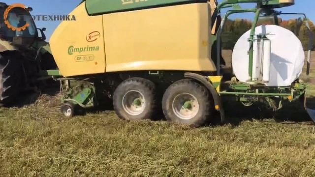 KRONE Comprima CF 155 XC + DEUTZ-FAHR AGROTRON 165.7