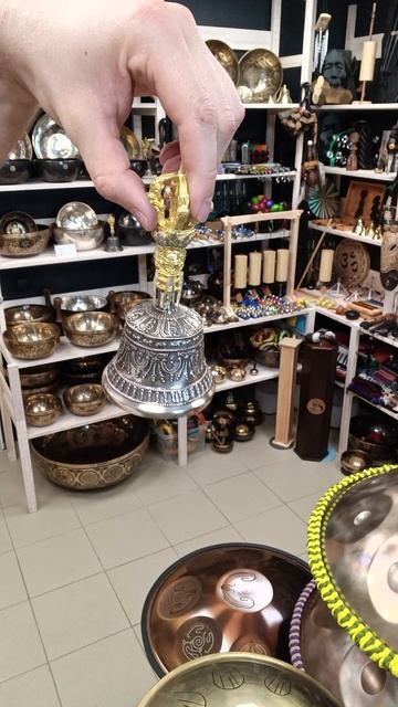 Тибетский колокольчик и варджа - 7 см / Dorje bell with vajra / shamanic.moscow