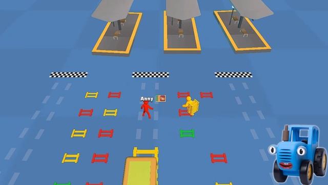 СИНИЙ ТРАКТОР ИГРАЕТ В ИГРУ ПРО РЕЛЬСЫ