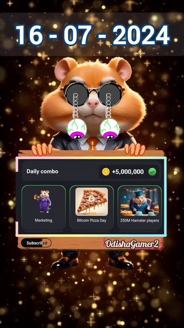 16 July Hamster 🐹 combo card #shorts #trending #combo