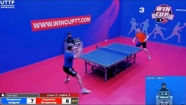 Ковриков Андрей 3-2 Сериков Владимир  Турнир Восток 5 WIN CUP 22.01.21 Прямая трансляция Зал 3