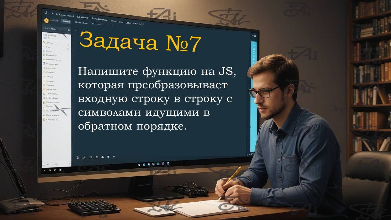 Задача 07. Создание функции, которая преобразовать исходную строку в строку в обратном порядке