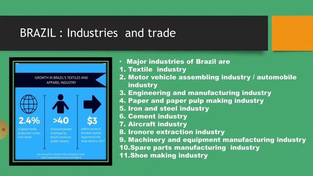 Geography lecture no 24,Brazil mineral resources and industries inter part 2 RWU