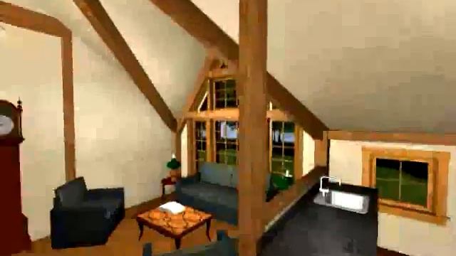 Post and Beam - Victorian Guest House - Yankee Barn Homes - 3D Virtual Walkthrough