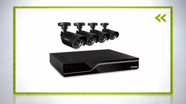 Defender Sentinel 4CH H.265 500GB Smart Security DVR with 4 x 480TVL 75ft Night Vision Indoor/Out..