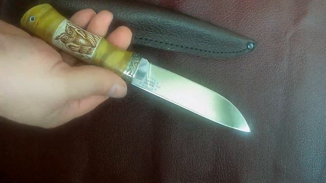 Нож "Охотник-1" со скримшоу (сталь Х12МФ) www.korenok.ru