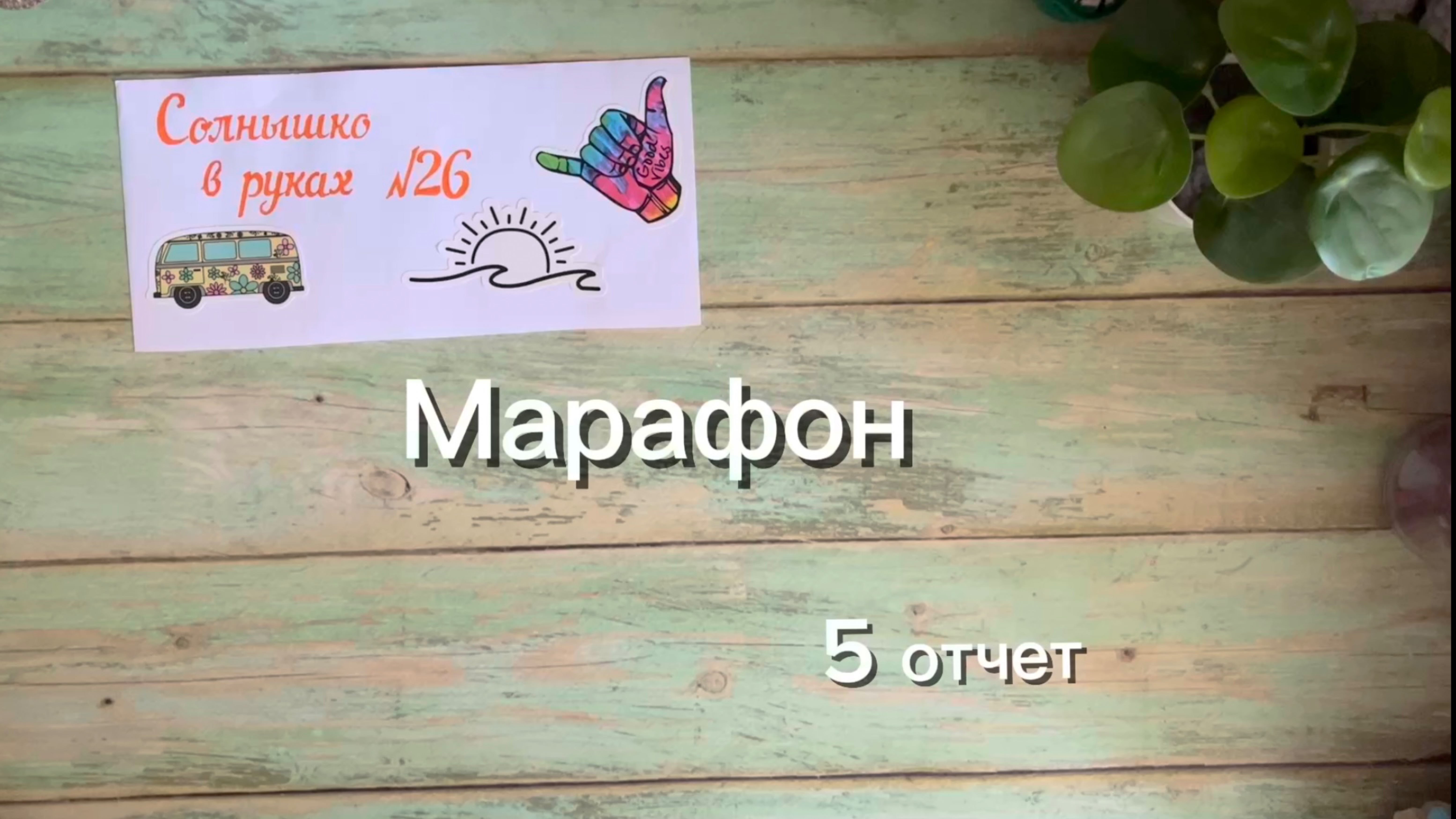 Отчет 5 в марафоне солнышко в руках.