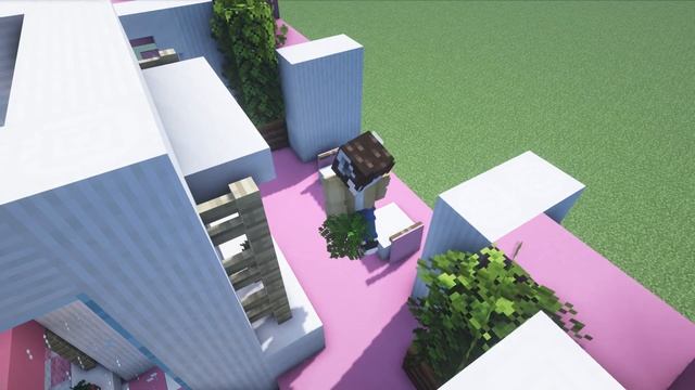 How to build a cozy pink house | How to build modern house in Minecraft