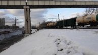 Отправление тепловоза 2ТЭ25КМ-0290 с грузовым поездом. Люблино-сортировочное.