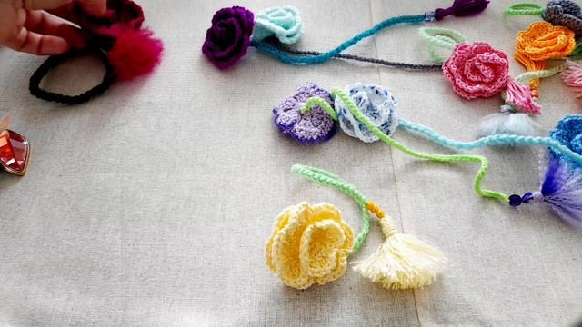 СВЯЗАЛА ЗАКЛАДКИ ДЛЯ КНИЖЕК!(извязываем остатки пряжи)...