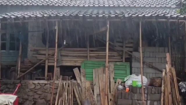Hujan Super Lebat dan Angin Kencang | suasana hujan | Tidur seketika dengan suara hujan deras