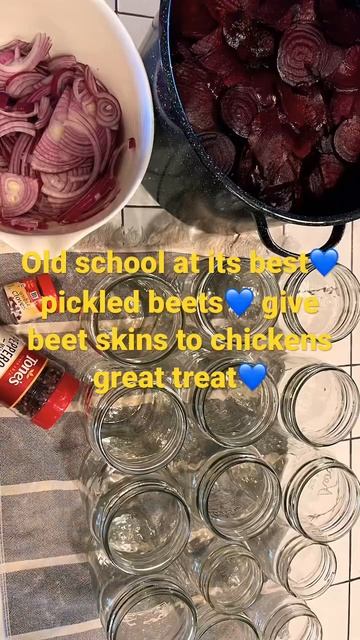 Pickled beets! The best recipe layer onions peppercorn whole cloves & pickle 💙#shorts