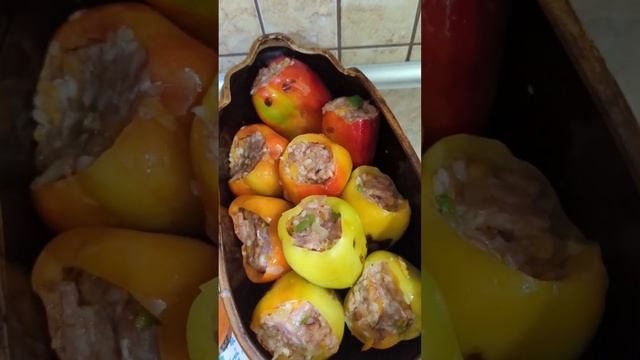 Сочный перец в духовке #shortvideo #короткоевидео #рецепты #еда