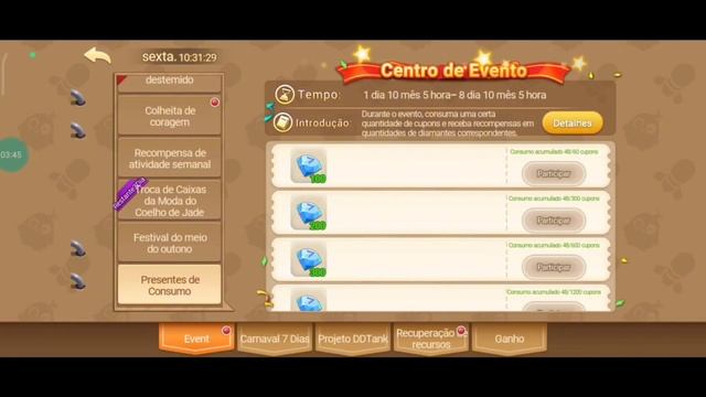 DDTANK MOBILE EVENTO GRANDE DESCONTOS, BAU ROXO NA LOJA E MUITO MAS!!!