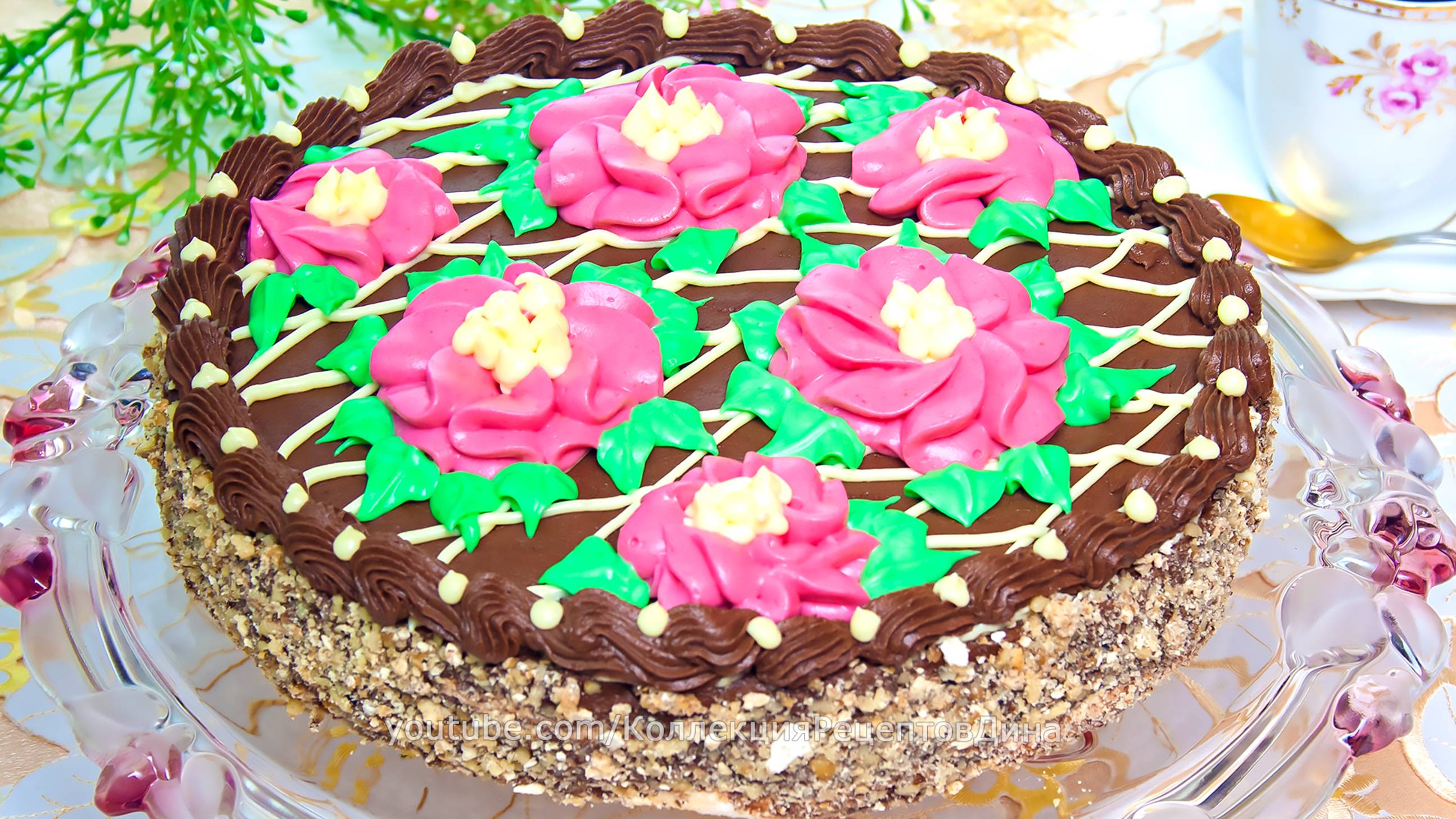 «КИЕВСКИЙ» ТОРТ по-домашнему, рецепт воздушного безе с кешью и кремом шарлотт!