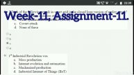 Assignment-11 / Introduction to internet of things 2020 // NPTEL / SWAYAM / IOT weak-11 answer /