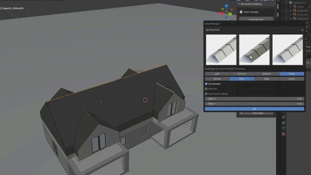 Roof Ridge - ArchViz Exterior Blender Addon